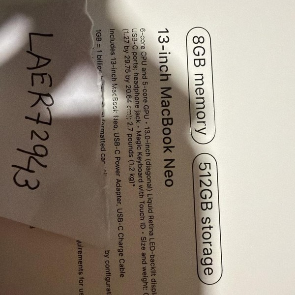 MacBook Neo 2026 - 512 GB, Citrus, 8 GB, Apple A18 Pro