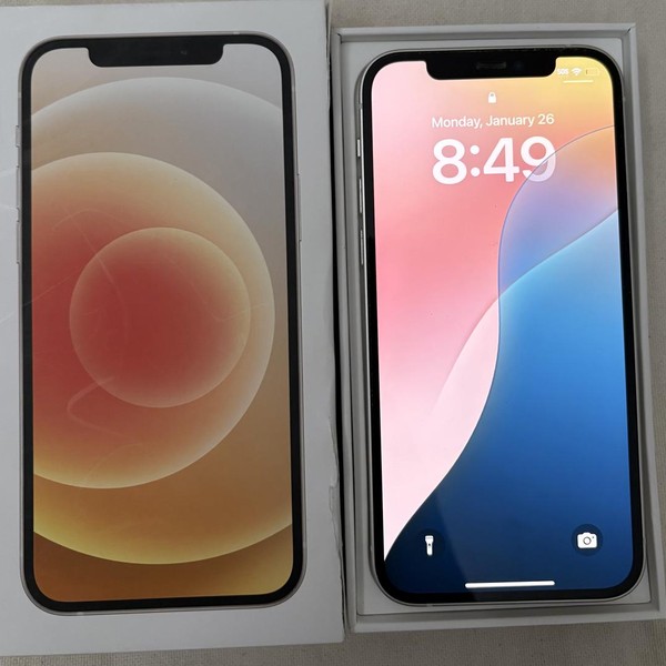 Apple iPhone 12 - Unlocked, White, 64 GB, A2172