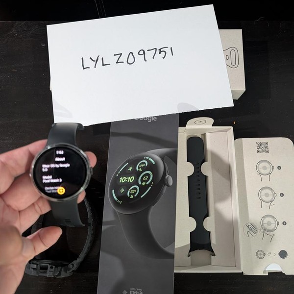 Google Pixel Watch 3 - Wi-Fi, Black, 45mm, Wi-Fi