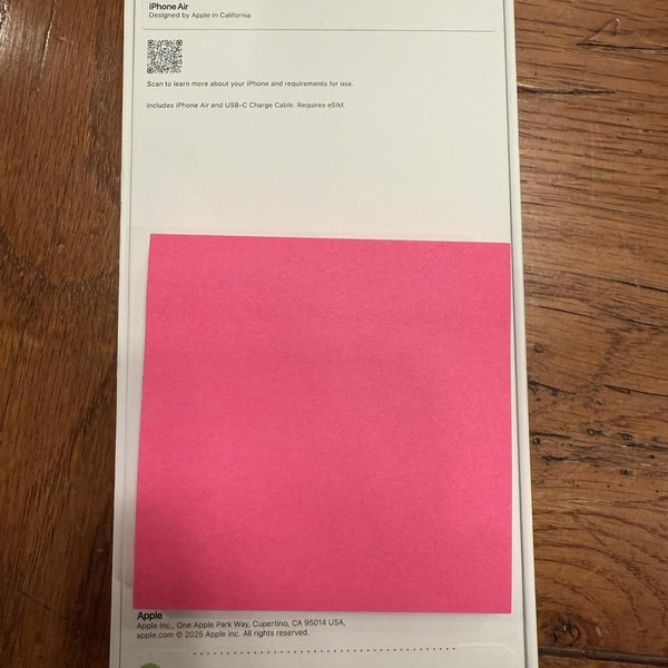 Apple iPhone Air - Unlocked, 1 TB, Sky Blue, A3260