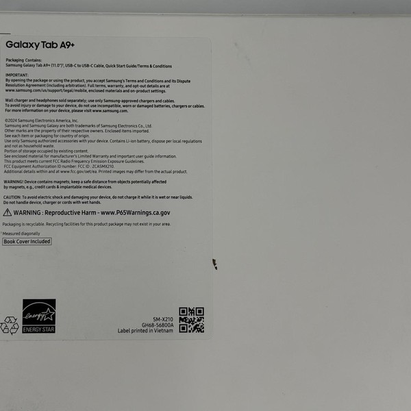 Samsung Galaxy Tab A9 Plus - Wi-Fi, 64 GB, Graphite, 4 GB, SM-X210