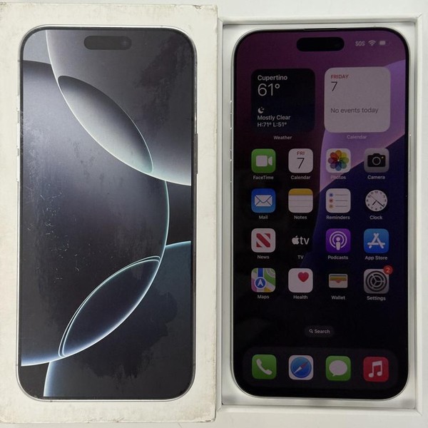 Apple iPhone 16 Pro Max - Unlocked, 256 GB, White, A3084