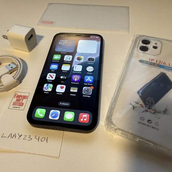 Apple iPhone 12 - Unlocked, Black, 64 GB, A2172