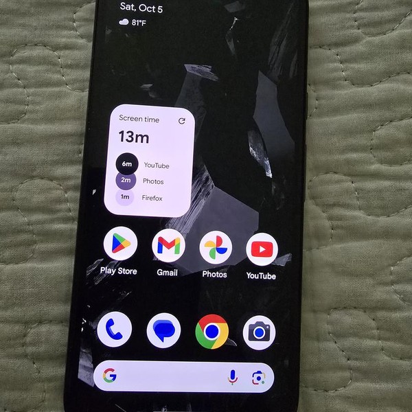 Google Pixel 8a - Unlocked, 128 GB, Obsidian, 8 GB, GKV4X, Sub-6 5G