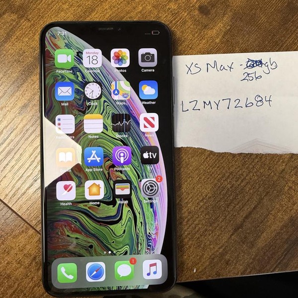 Apple iPhone Xs Max - Unlocked, 256 GB, Gray, A1921