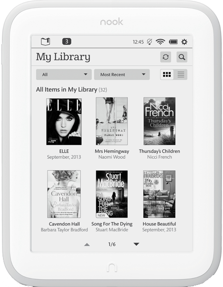 Nook Glowlight - Wi-Fi, 4 GB, White