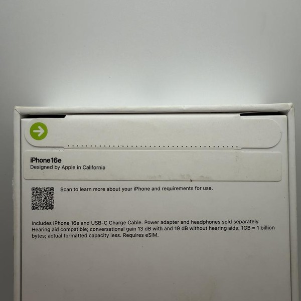 Apple iPhone 16e - AT&T, 128 GB, Black, A3212