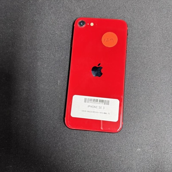 Apple iPhone SE 3rd Gen 2022 - Unlocked, 64 GB, Red, A2595