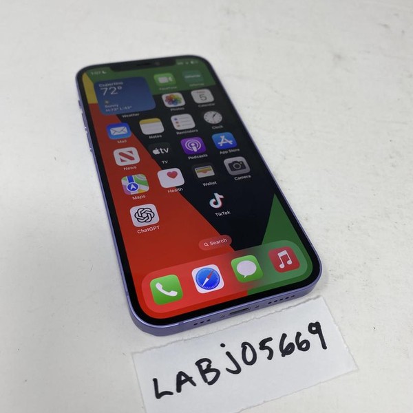 Apple iPhone 12 - Unlocked, 128 GB, Purple, A2172