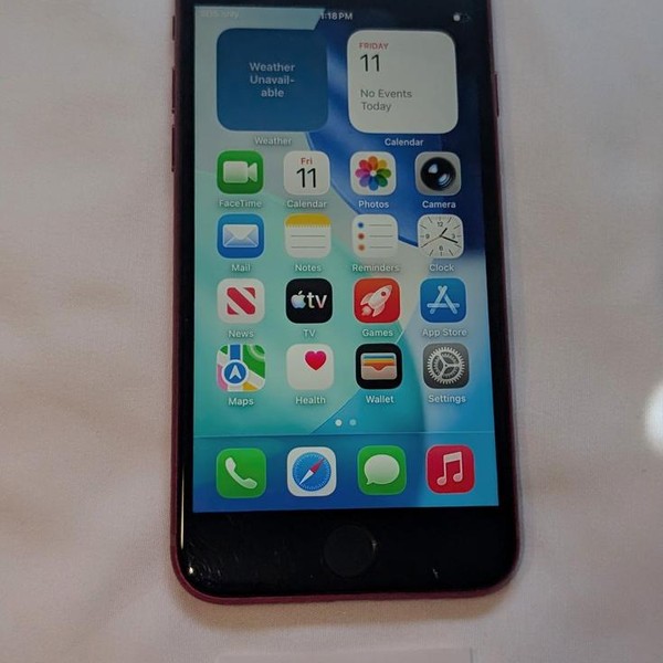 Apple iPhone SE 3rd Gen 2022 - Unlocked, 64 GB, Red, A2595