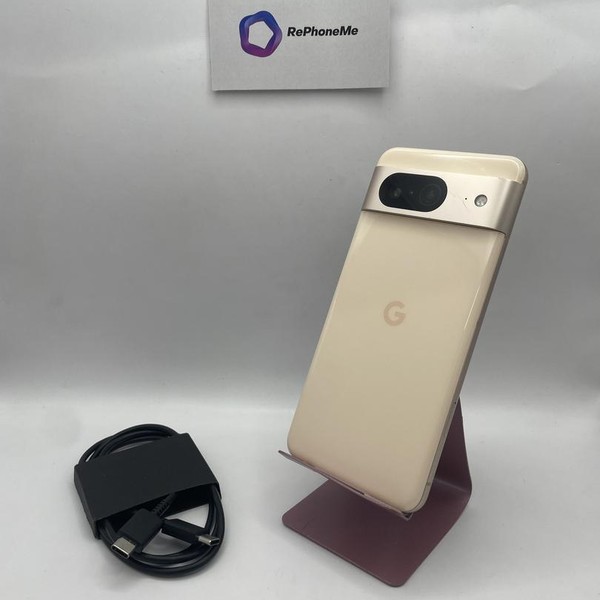 Google Pixel 8 - Unlocked, 128 GB, Rose, 8 GB, G9BQD, Sub-6 5G