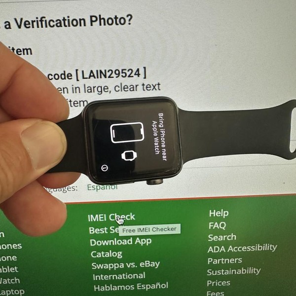 Apple Watch Series 3 38mm - Gray, A1858, Aluminum - GPS