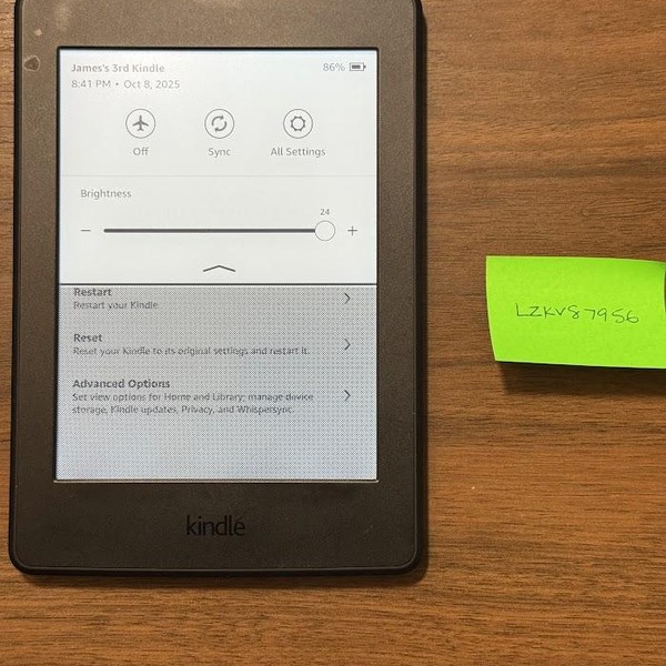 Amazon Kindle Paperwhite 7th Gen - Amazon, 4 GB