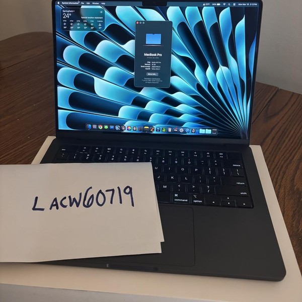 MacBook Pro Late 2023 (M3) - 14 inch - 512 GB, Black, 18 GB, Apple M3 Pro 11-core, 14-core GPU