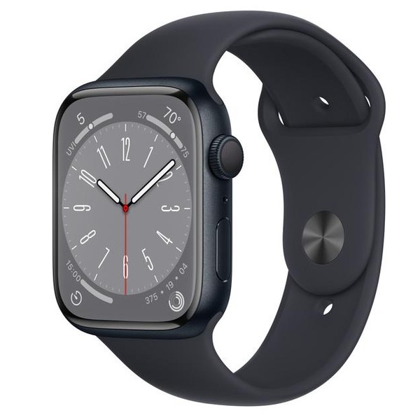 Apple Watch Series 8 45mm - Unlocked, Midnight, A2774 - Cellular, Aluminum