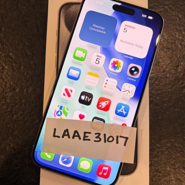 Apple iPhone 15 Pro Max - Unlocked, 256 GB, White, A2849