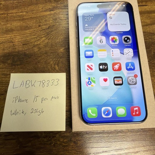Apple iPhone 15 Pro Max - Unlocked, 256 GB, White, A2849