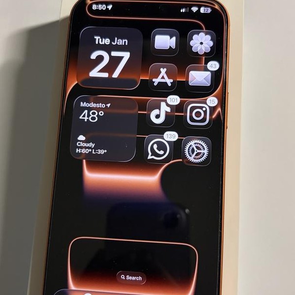 Apple iPhone 17 Pro Max - Unlocked, 256GB, Cosmic Orange, A3257