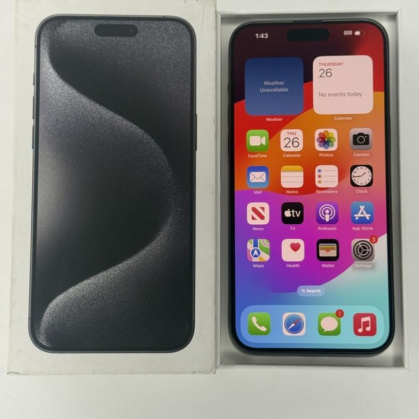 Apple iPhone 15 Pro Max - AT&T, 512 GB, Black, A2849