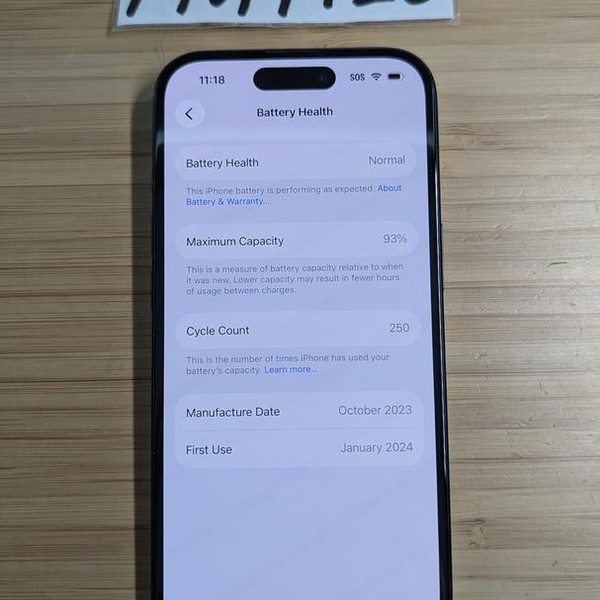 Apple iPhone 15 - Unlocked, 128 GB, Black, A2846