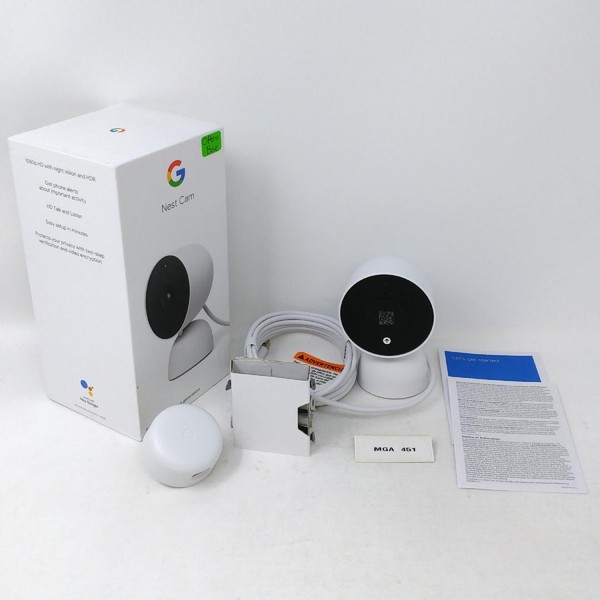 Google Nest Cam (Indoor) 2nd Gen - Snow, Wired