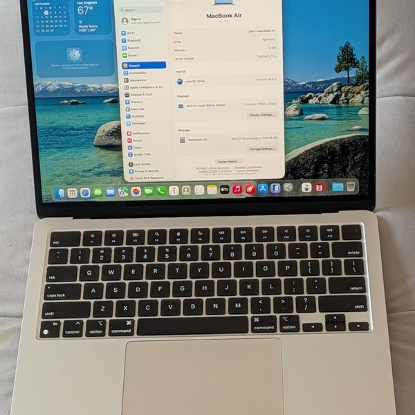 MacBook Air 2022 (M2) - 13 inch - 512 GB, Silver, 8 GB, Apple M2