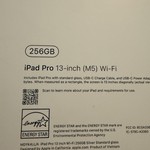 New Apple iPad Pro 13 inch (M5) 2025 - Wi-Fi, 256 GB, Silver, Apple M5 9-Core, A3360, Standard Glass