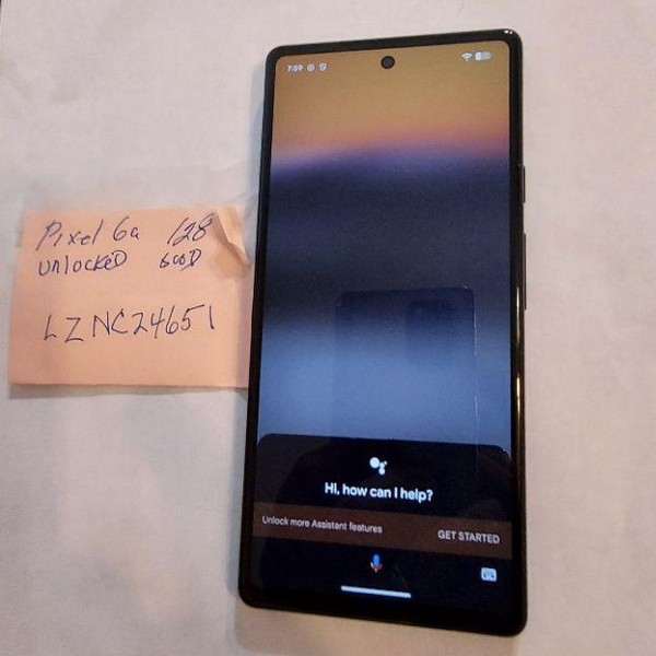 Google Pixel 6a - Unlocked, 128 GB, Charcoal, 6 GB, GX7AS