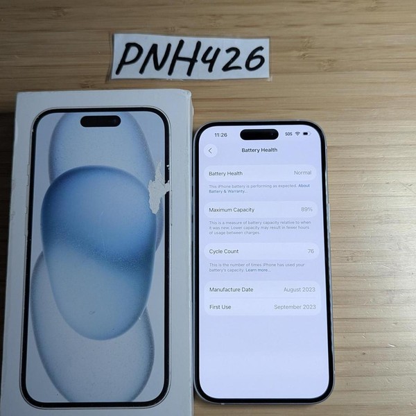 Apple iPhone 15 - Unlocked, 128GB, Blue, A2846 - LAGV34197 - Swappa