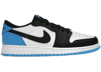Jordan 1 Retro Low OG Black Dark Powder Blue (GS) for sale