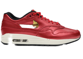 Nike Air Max 1 Red Gold Sequin (Women's) for sale