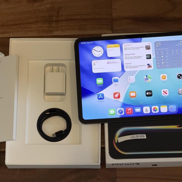 Apple iPad Pro 11 inch (M4) 2024 - Unlocked, 256 GB, Black, 8 GB, A2837, Standard Glass