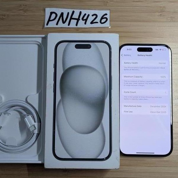 Apple iPhone 15 - Unlocked, 128 GB, Black, A2846