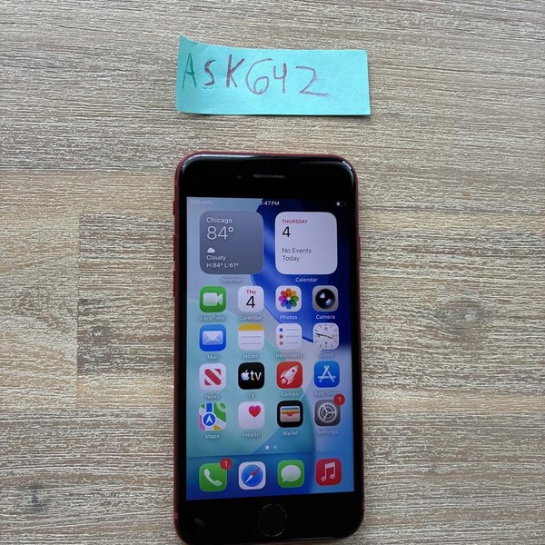 Apple iPhone SE 3rd Gen 2022 - Unlocked, 128 GB, Red, A2595