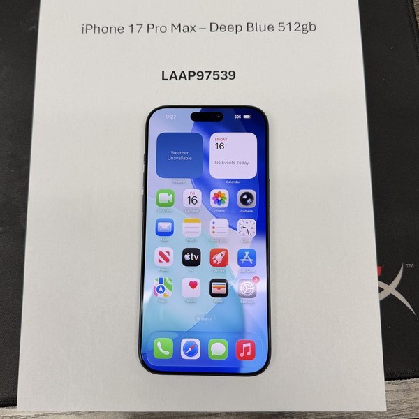 Apple iPhone 17 Pro Max - Unlocked, 512 GB, Deep Blue, A3257