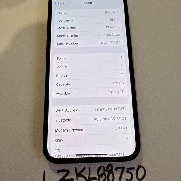 Apple iPhone 13 - Unlocked, 128 GB, Midnight, A2482