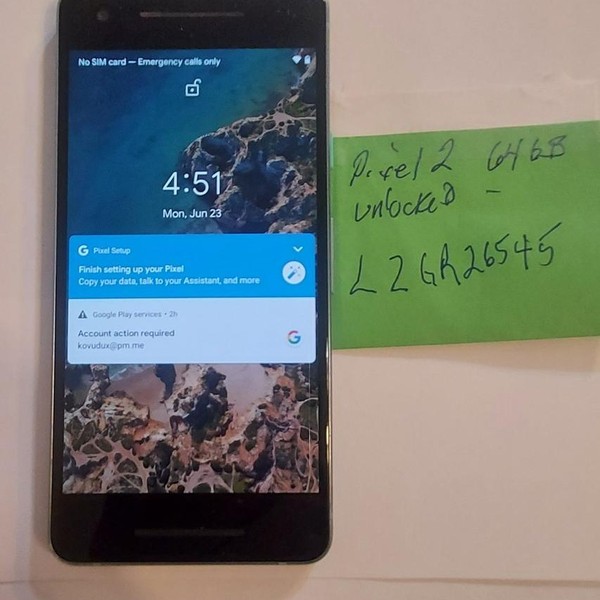 Google Pixel 2 - Unlocked, 64 GB, Blue, Google Edition