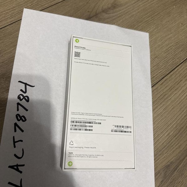 Apple iPhone 17 Pro Max - Verizon, 1 TB, Cosmic Orange, A3257