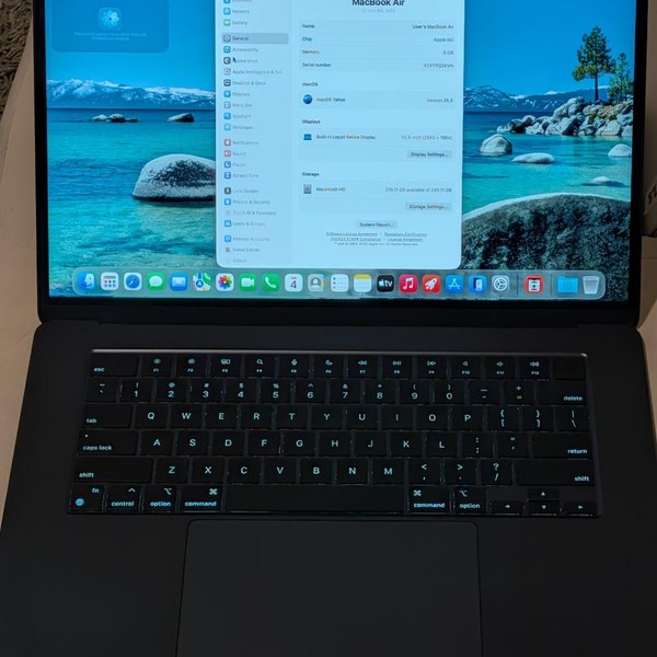 MacBook Air 2023 (M2) - 15 inch - 256 GB, Midnight, 8 GB, Apple M2