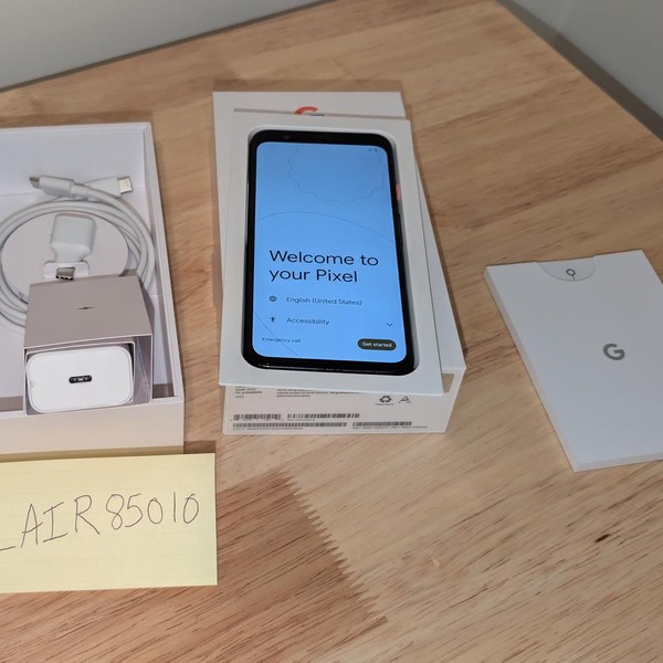 Google Pixel 4 - Unlocked, 64 GB, White, 6 GB, G020I, Google Edition