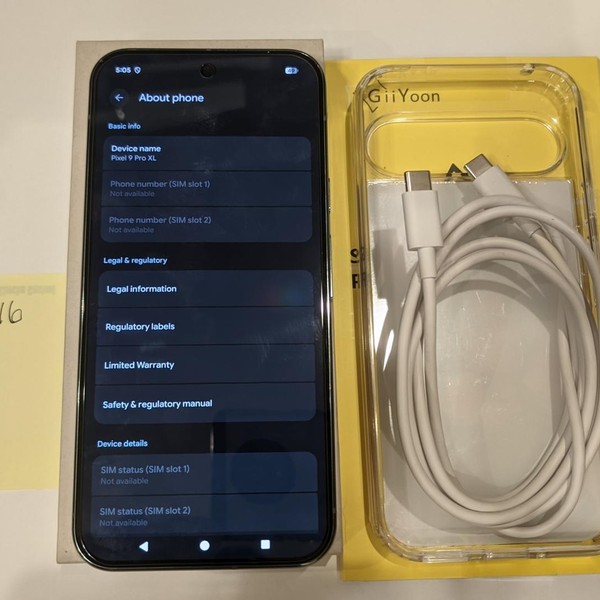 Google Pixel 9 Pro XL - Unlocked, 128 GB, Hazel, 16 GB, GGX8B