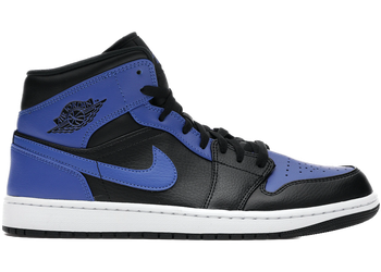 Jordan 1 Mid Hyper Royal Tumbled Leather for sale