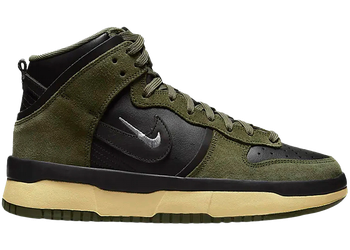 Nike Dunk High Up Medium Olive Black Velvet Brown Wolf Grey (Women's) for sale