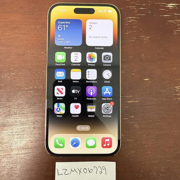 Apple iPhone 14 Pro - Unlocked, 128 GB, Gold, A2650