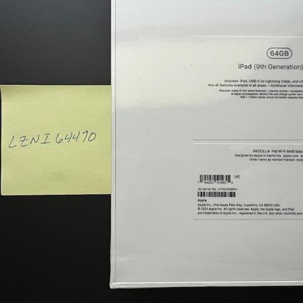 Apple iPad 9th Gen - Wi-Fi, 64 GB, Gray, A2602