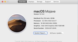 Good
													MacBook Pro 2018 (With Touch Bar) - 15" - I7, Gray, 512 GB, 16 GB, photo 1 of 8