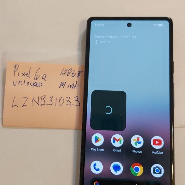 Google Pixel 6a - Unlocked, 128 GB, Chalk, 6 GB, GX7AS