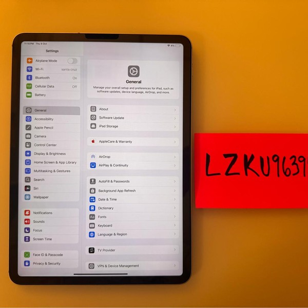 Apple iPad Pro 11 inch 2nd Gen 2020 - Unlocked, 128 GB, Silver, A2068