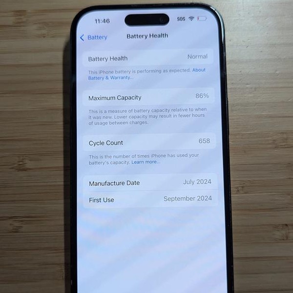 Apple iPhone 15 - Unlocked, 128 GB, Black, A2846