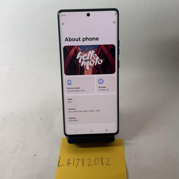 Motorola Edge Plus (2023) - Unlocked, 512 GB, Black, 8 GB